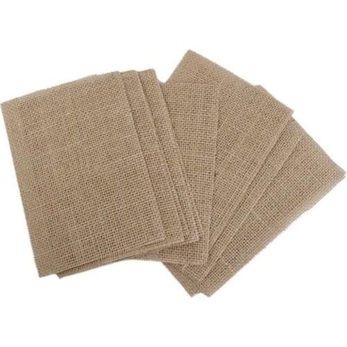 10pcs Jute Tablemats Rustic Vintage Farmhouse Christmas Decor Wedding Party Kitchen Table Decorations Fall Placemats