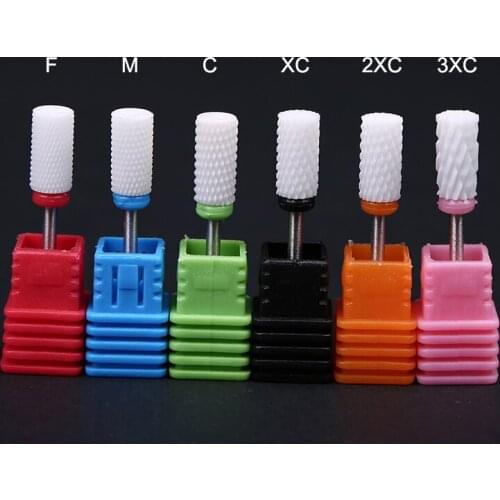 2 pcs/lot Ceramic Nail Drill Bit Electric Nail Milling Cutter for Manicure Pedicure Nail Art Accessoires Tool Remove Nail Polish