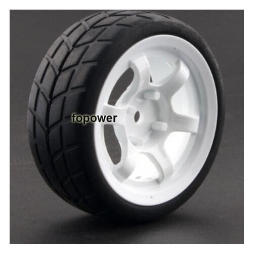 4pcs 1/10 On-Road Car Tires 26*64MM Plastic Wheel Rim Rubber Tyre for HSP Tamiya HPI Kyosho Sakura 94122 94123 D3 D4 tt02 1002