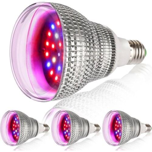 4pcs/Lot) Full Spectrum 50W LED Grow Light E27 Plant Lamp For Indoor Hydroponics Greenhouse Tent Flower Vegetable Growing Bulb