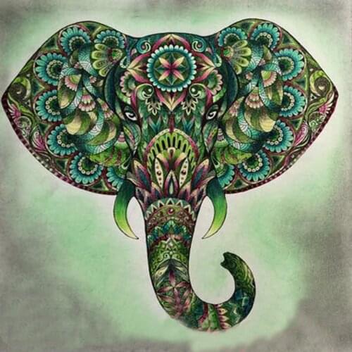 Diamond Embroidery Animal Mosaic Pattern 5d Diy Diamond Painting Full Drill Square/Round Flower Elephant Pictures of Rhinestones