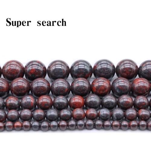 4 6 8 10 12mm Natural Dark red stone Loose Beads DIY Fashion bracelet necklace Eardrop Jewellery Accessories