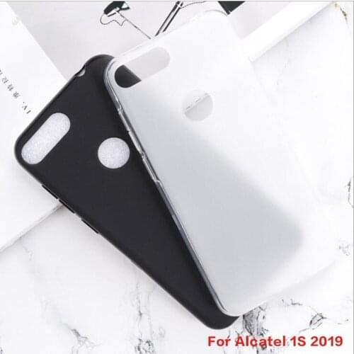 Phone Case For Alcatel 1S 2019 Cases Anti-knock Soft TPU Case For Alcatel 1S 2020 Anti Skid Silicone Protection Back Cover Capa