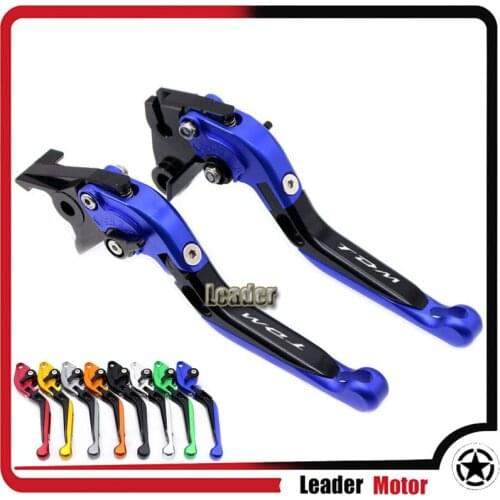 For YAMAHA TDM900 TDM 900 2005-2015 Motorcycle Accessories Folding Extendable Brake Clutch Levers LOGO TDM