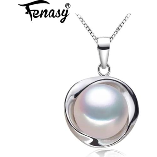 FENASY Pearl Jewelry Natural Freshwater Pearl Necklace for women necklaces pendants choker necklace pendants,jewelry box