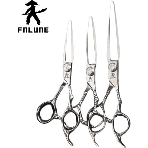 Fnlune 5.5 6.0 Professional Hairdressing Scissors Salon Barber Accessories Haircut Machine Thinning Shear HairdresserS Scissors
