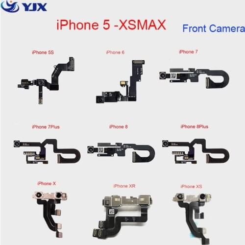 Original Front Face Small Camera Flex Cable For iPhone 5 6 6s 7 8 Plus X XR XS MAX Light Proximity Sensor with Bracket Phone Fix