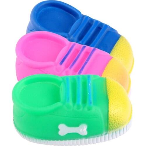 Pet toys vocal shoes toys rubber dog toys bite-resistant molar toys，Q269