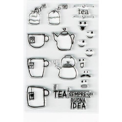Italian Tea Stamps Seal Transparent Silicone Stamps The Tea Always A Good Idea Scrapbooking Stamps
