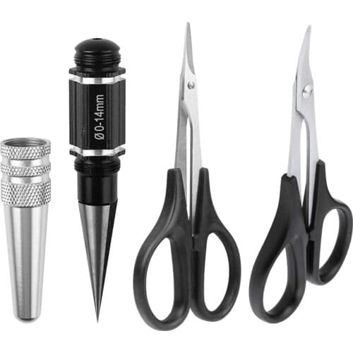 RC Body Reamer Curved Scissors & Straight Scissors RC Car Body Shell Plastic Trimming Tools Set (3-Pack)