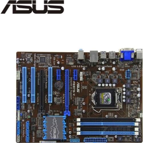For ASUS P8B75-V Computer Motherboard LGA 1155 DDR3 For Intel B75 P8B75 Desktop Mainboard SATA II PCI-E X16 Used