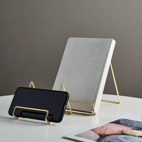 2 Sizes Metal Mobile Phone Holder Golden Modern Home Decoration Accessories Living Room Decoration Christmas Decorations