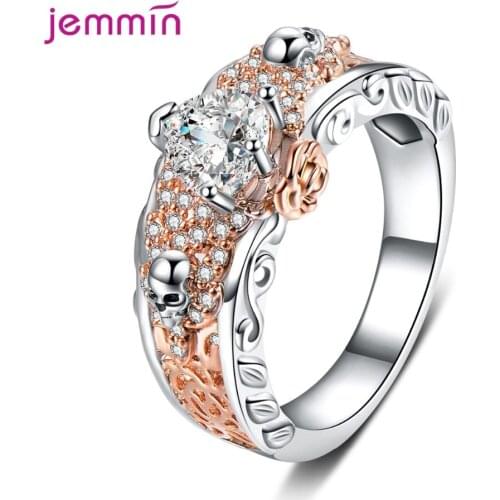 Punk Style Fashion Jewelry Genuine 925 Sterling Silver Rings With Super Cool Skull Pattern Birthday Party Dance Jewelry Gift