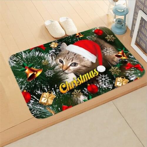 Cartoon Christmas Living Room Decoration Carpet Water Absorbent and Antiskid Flannel Bedroom Door Mat in the Bathroom Part Two