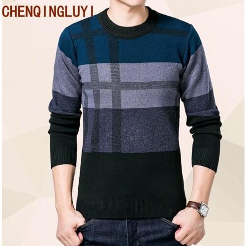 Mens Sweater Autumn And Winter Sweater Middle-aged Mens Thick Sweater Mens Clothing Sweater Leisure