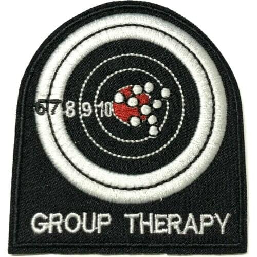 GROUP THERAPY Embroidered Patch Iron-On Sew-On Badge Emblem Applique (Size is about 7.3-7.8 cm