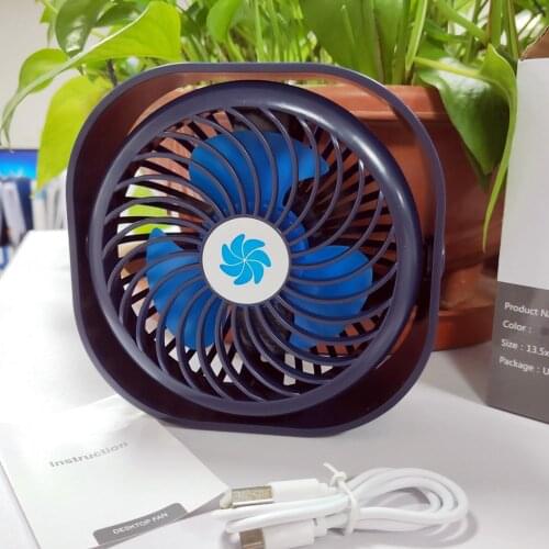 Desktop Cooling Fan Table Top USB Powered Low Noise 3 Gears Mini Electric Fan for Home Office Hotel