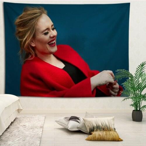 Custom Adele Adkins printed Creative tapestry living room bedroom background wall fabric hanging painting small fresh