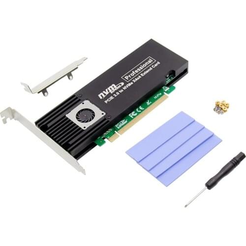 PCIe M2 adapter PCI-e x16 ASM2824 to 4 port M2 NVMe SSD Adapter expansion card Quad m key nvme to PCIe converter