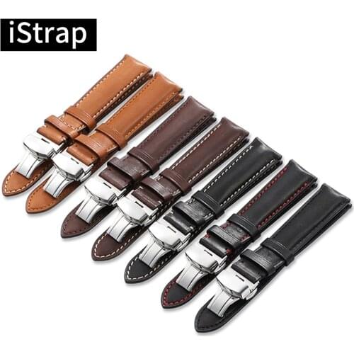 IStrap Quick Release Watchband 18mm 19mm 20mm 21mm 22mm Watch Band Deployment Buckle for Omega Tissot Seiko Casio Watch Strap