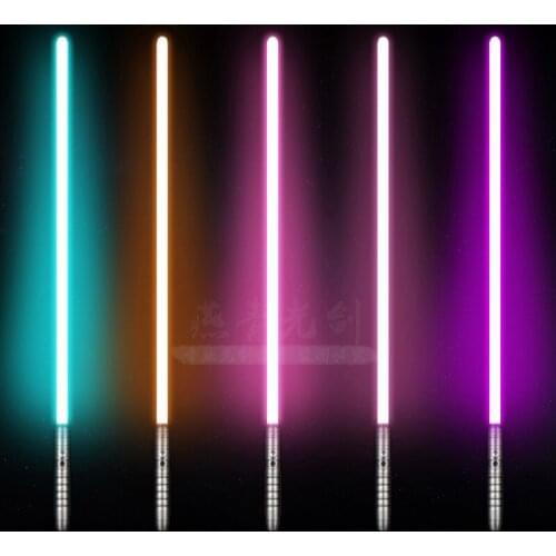 RGB Lightsaber Heavy Dueling Blade Metal Handle force saber 3 sets Soundfonts and 11 colors with blaster for good toys gift