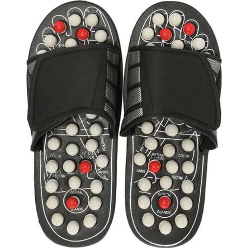 Acupuncture Shoe Foot Massage Shoes Rotating Foot Acupuncture Healthy Relaxation Slipper Sandals Foot Massager