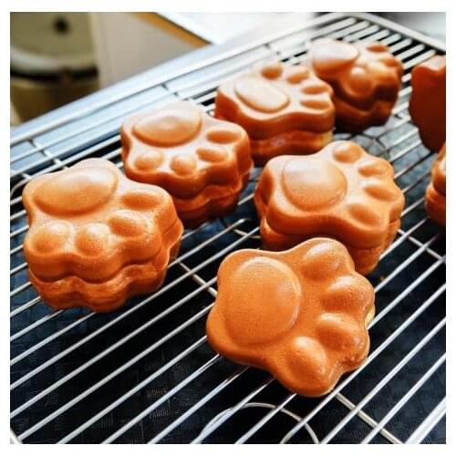 Free shipping Cat Cartoon Waffle Maker Mini Cat Paw Shape Waffle Making Machine