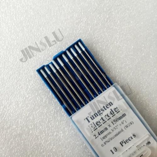 Tig Tungsten Electrode WZr8 White Head 0.8% Zirconiated 3/32" 2.4*150mm 10PCS