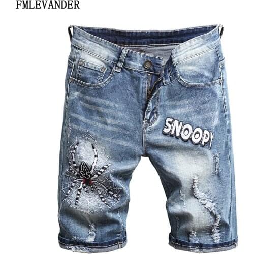 High Quality Denim Knee Length Straight Pantalones Jeans Hombre Short Men Jeans
