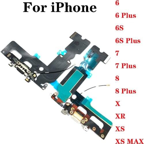 10pcs USB Charging Dock Port Connector Flex Cable For iphone 5 5G 5C 5S 5SE 6G 6 7 8 6S Plus