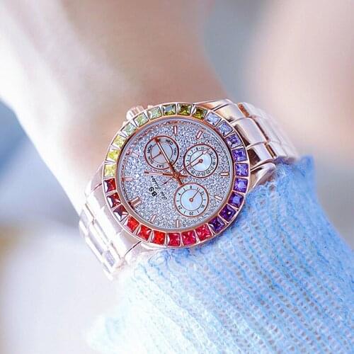 Women Watches Bracelet Luxury Brand Stainless Steel Diamond Ladies Wristwatch For Rose Gold Rhinestone Female Clock Montre Femme
