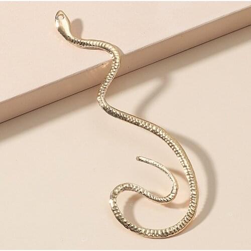 Origin Summer Gothic Punk Bending Snake Shape Clip Earring for Women Gold Silver Color Metallic Earring Jewelry Accessories