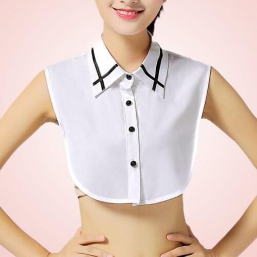 29 Styles Womens Detachable Fake False Collar Solid Color Retro Plaid Check Chiffon Half Shirt Blouse Adjust Clothes Accessories