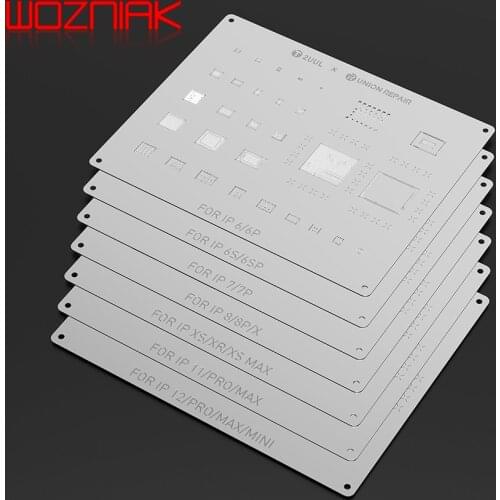 2UUL BGA Reballing Stencil Comprehensive Tin Steel Mesh for iPhone 6-12promax Mobile Phone Maintenance Template