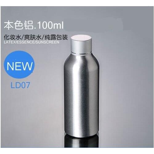 300pcs/lot 30ml 50ml 100ml Aluminum bottle Refillable Bottle With Aluminum Screw Lid Caps