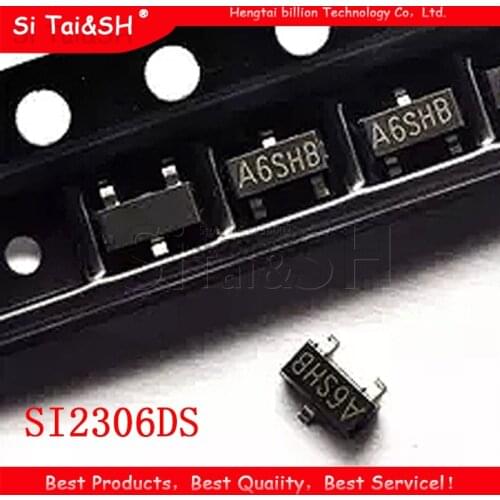 50pcs SI2306DS SOT23 SI2306 SMD SOT SOT-23 N-Channel 30-V (D-S) MOSFET new and original