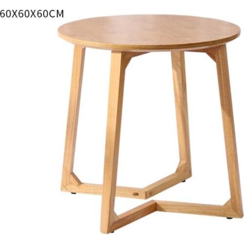 60*60cm Solid wood tea table Coffee tables drawing room table High legs round table