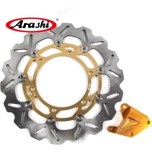 Arashi 1PCS 250R NINJA Front Brake Discs Brake Rotors For KAWASAKI NINJA 250R 2008 2009 2010 2011 With Pow Bracket OversizeParts