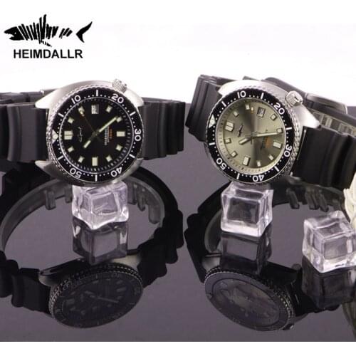 Heimdallr Sharkey Automatic Watch Men NH35A Mens Mechanical Watches Diving Watch 300M 316L Stainless Steel C3 Luminous Dial