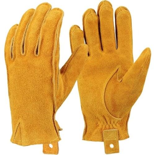 Brand Leather Moto Gloves Cross Country Motorcycle All Finger Riding Gloves Retro Hand Guard Anti-skid Motorcycle Punk Gloves