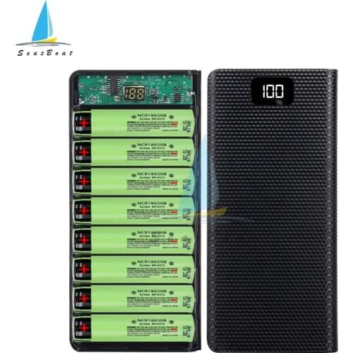 8*18650 Power Bank Case Dual USB Battery Box Mobile Phone Charger DIY Shell 18650 Battery Holder Charging Storage Box