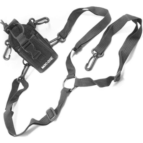 Black Walkie Talkie Nylon Pouch Holder Case Bag For WouXun KG-UVD1P UV6D 689 703