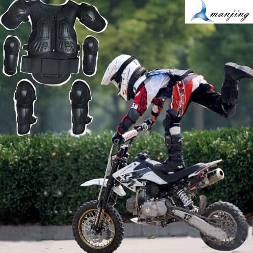 Child Motocross Motorcycle Vest Armour Off Road Dirt bike ATV Balance Bike Body Protector Armor Suits Pit bike Knee Elbow Guard
