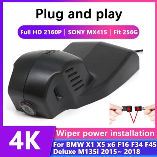 Plug and play Car DVR Video Recorder Dash Cam Camera Full HD 2160P For BMW X1 X5 x6 F16 F34 F45 Deluxe M135i 2015 2016 2017 2018