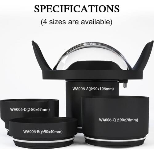 Camera fisheye wide angle lens Dome Port Underwater waterproof Diving Housing Case bag cover