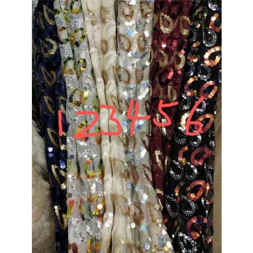 Good looking lace fabric with sequins JRB-32611 luxury romantic sequins lace for evening dress/fashion show