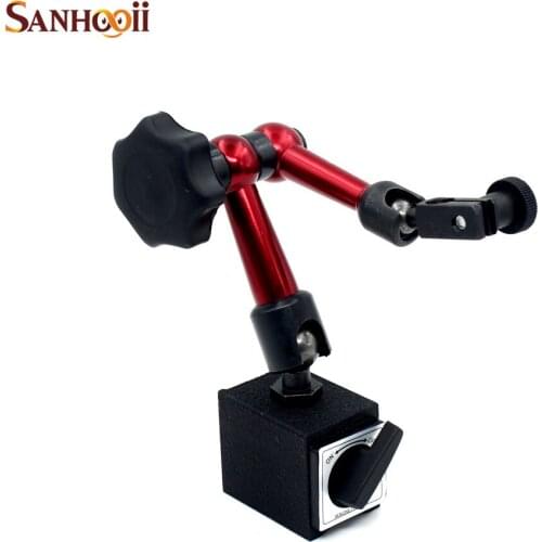 SANHOOII Metal Magnetic ON/OFF Base Foldable Holder Gauge Accessories Tools For Digital & Analog Dial Indicator