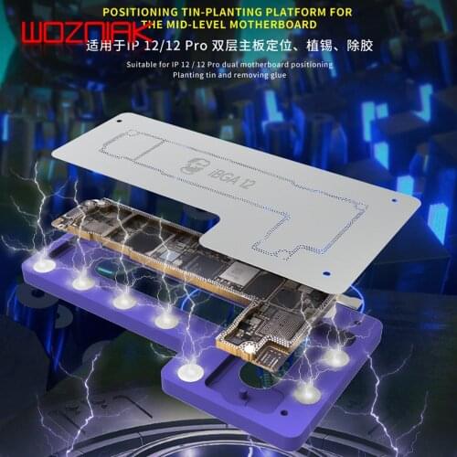 MECHANIC iBGA-12 3D Middle level positioning Ball planting platform planting Mainboard Degumming fixed fixture for iphone 12 pro