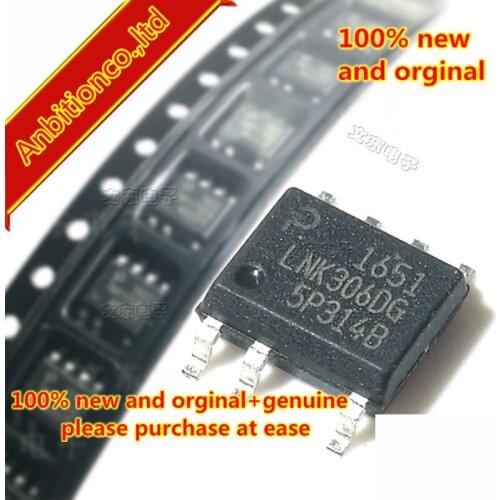 10pcs 100% new and orginal LNK306DG LinkSwitch-TN Family Lowest Component Count, Energy-Effi cient Off-Line Switcher IC in stock
