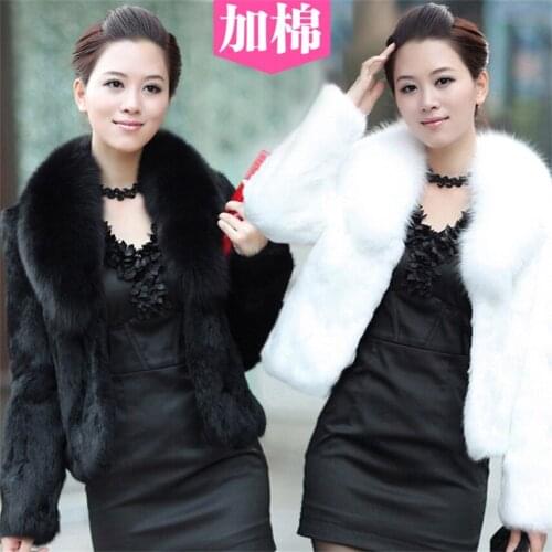 Autumn and winter new Korean version of the Rex rabbit fur faux fur short paragraph Slim wild plush jacket women